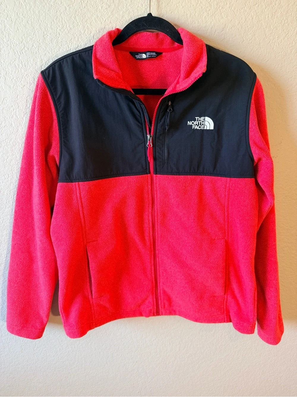 The North Face Pink and Black Fleece Jacket